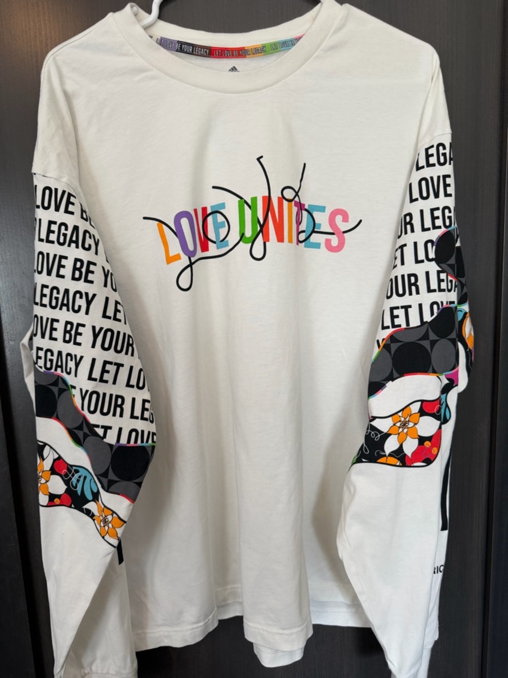 Adidas Love Unites Graphic Long Sleeve Tee - rich mnisi design